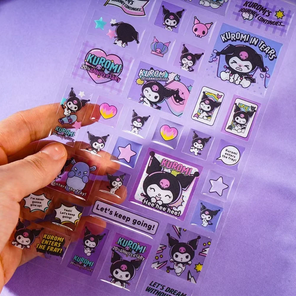 حقيقية سانريو كورومي الراتنج الصب ملصق Kawaii طالب القرطاسية جراب هاتف ملصق مزخرفة الاطفال لعبة فتاة هدايا عيد ميلاد