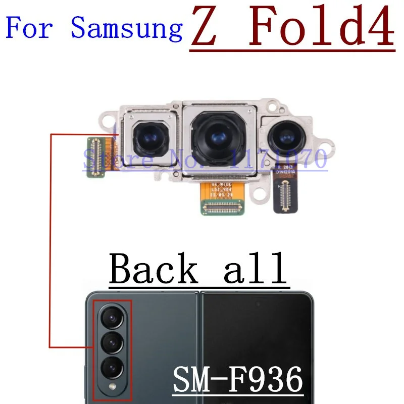 For Samsung Galaxy Z Fold Fold2 Fold3 Fold4 5G Rear Facing Selfie Big Back Main Camera Module Ribbon Flex Cable Parts