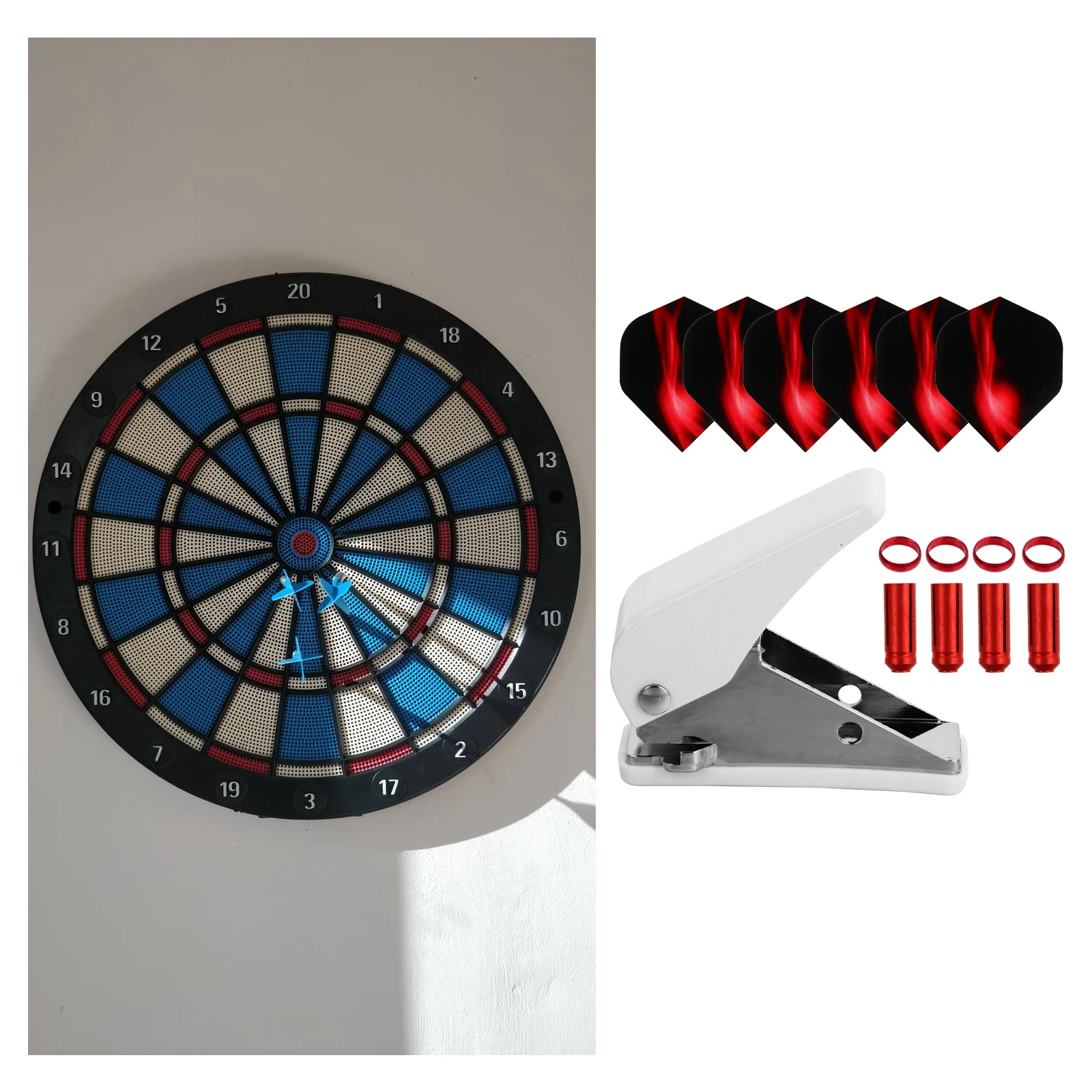 

19pcs Dart Flight Set Game Tools Accessories Punch Shaft Rings Protector Durable Premium Quality Safe Long Lasting Gift Party