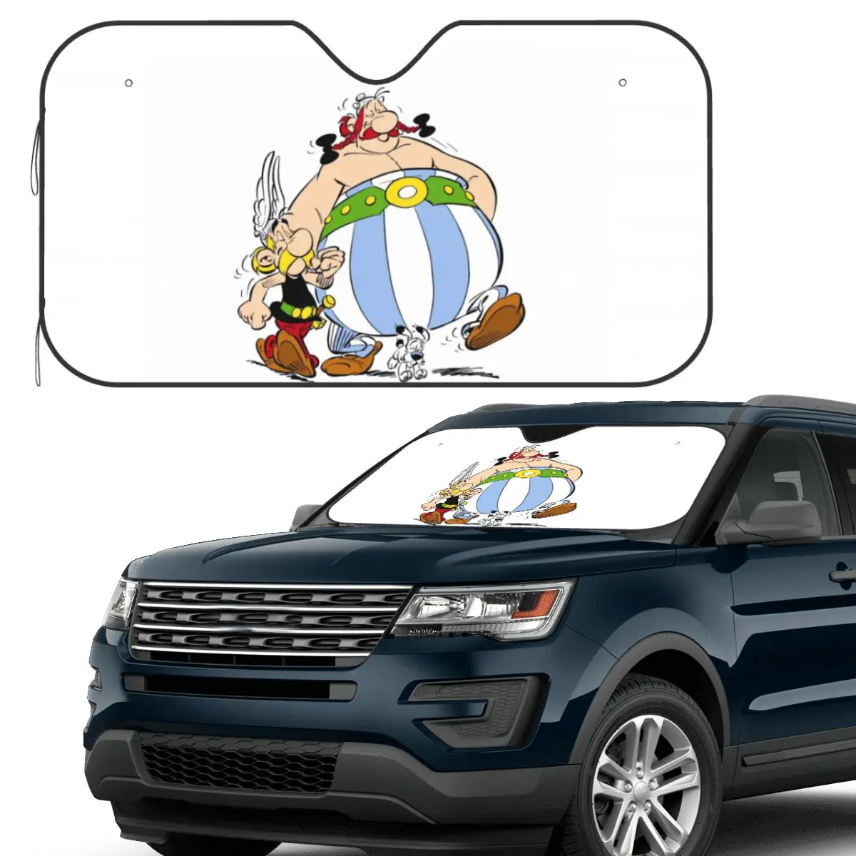 

Солнцезащитный козырек Asterix и Obelix 1, ветровое стекло автомобиля, переднее лобовое стекло, солнцезащитный козырек, аксессуары, чехлы
