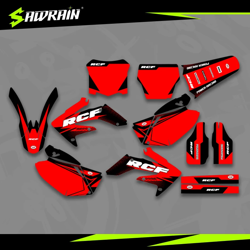 

Наборы наклеек с графикой мотоцикла Sawrain, наборы наклеек для HONDA 04-05 06-07 08-09 CRF250 02