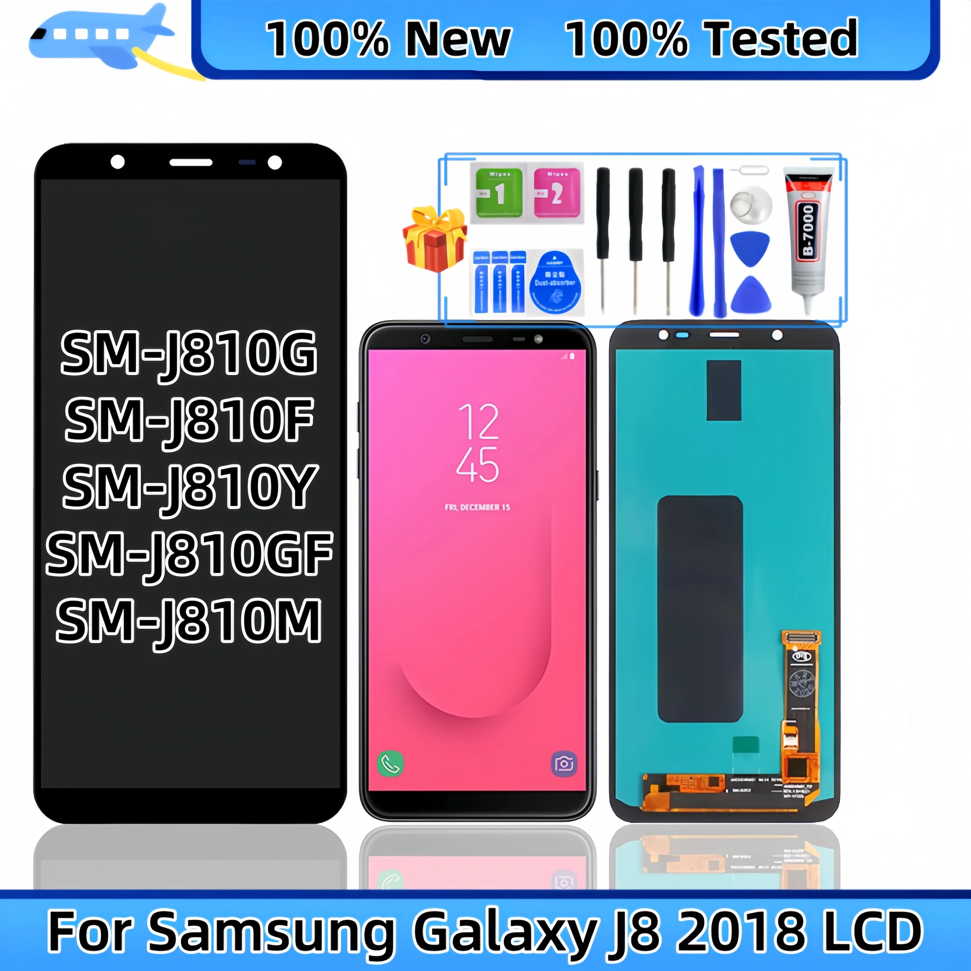 

Для Samsung Galaxy J8 2018 SM-J810G SM-J810F SM-J810GF SM-J810Y ЖК-дисплей с сенсорным экраном в сборе, запасные части для ЖК-дисплея