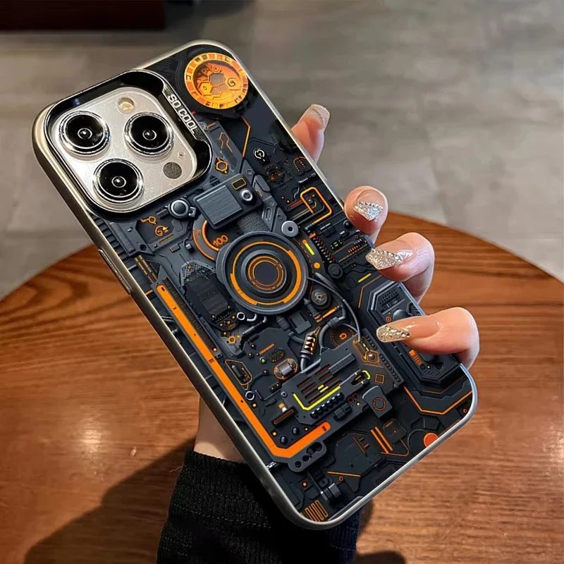 Circuit Board Electroplate Silver Phone Case for Xiaomi 14T Pro Cases Mi 13 12 11 Lite 14 13T 12T Poco M6 X6 F5 F6 Pro Cover