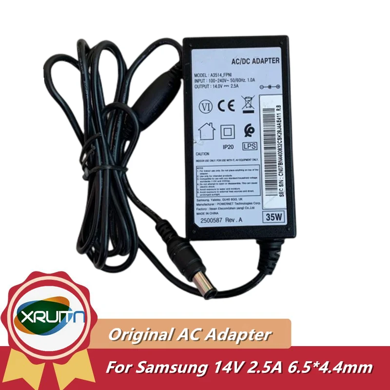 

Genuine A3514_FPN A3514_FPNA A3514_FPNI AC/DC Adapter Charger For Samsung SA300 S32F35FUC LCD MONITOR Power Supply 14V 2.5A 35W