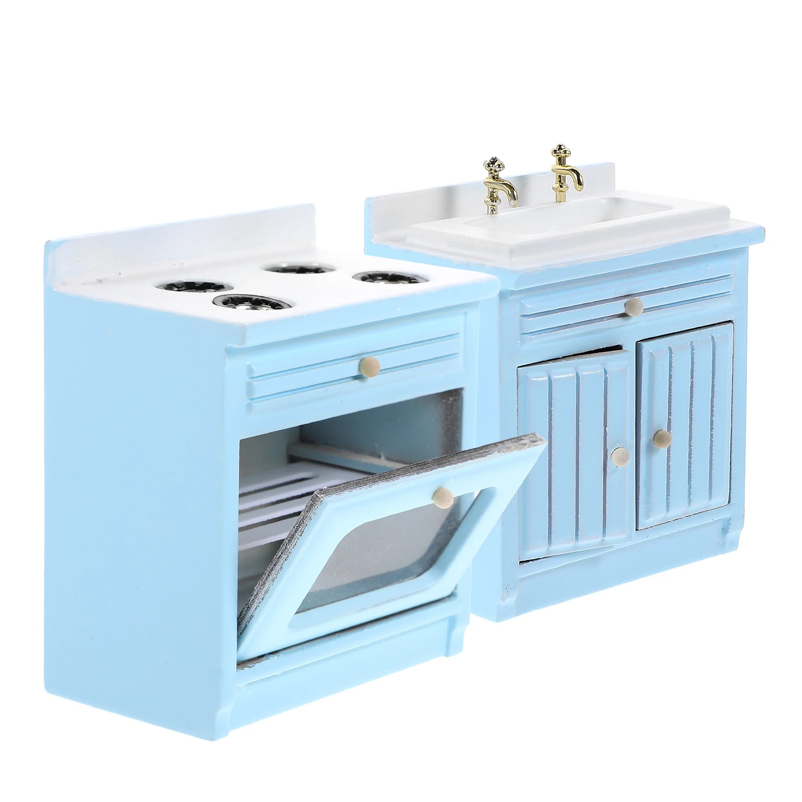 1 Set Mini Kitchen Accessories Sink Cabinet Stove House 1 12 Scale Miniature Furniture Model Decor Small Wash Basin