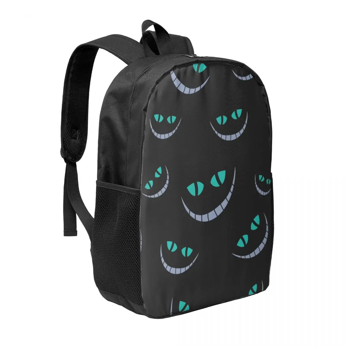 Custom Cheshire Cat Face Cartoon Backpack for Men Women Water Resistant School College Bag Printing Bookbag