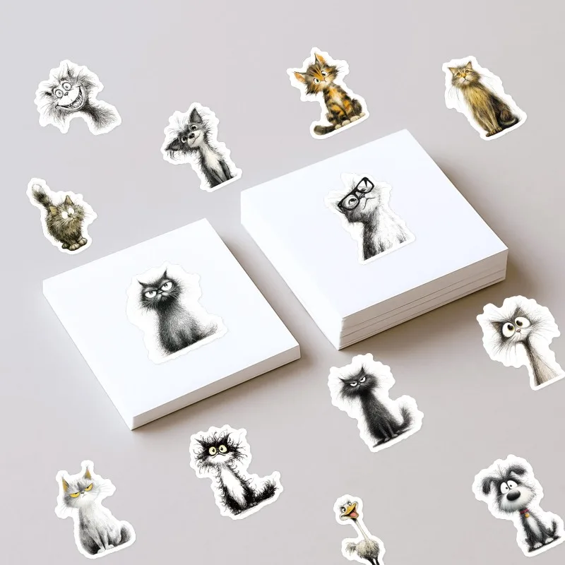 56 قطعة من ملصقات الديكور المبتكرة للحيوانات القلي المخصصة على شكل رسوم كرتونية