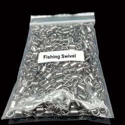 New Hot 50PCS Fishing Barrel Bearing Rolling Swivel Solid Ring Fishing Tackle Accessories Fish Tool Pesca Snap Link Peche