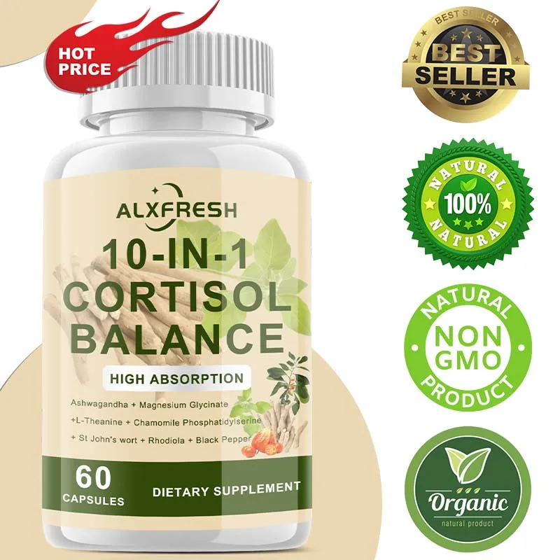 Cortisol Capsules Relieve Stress Anxiety Improve Sleep Quality Promote Physical Recovery Reduce Abdominal Fat Protect cognitive