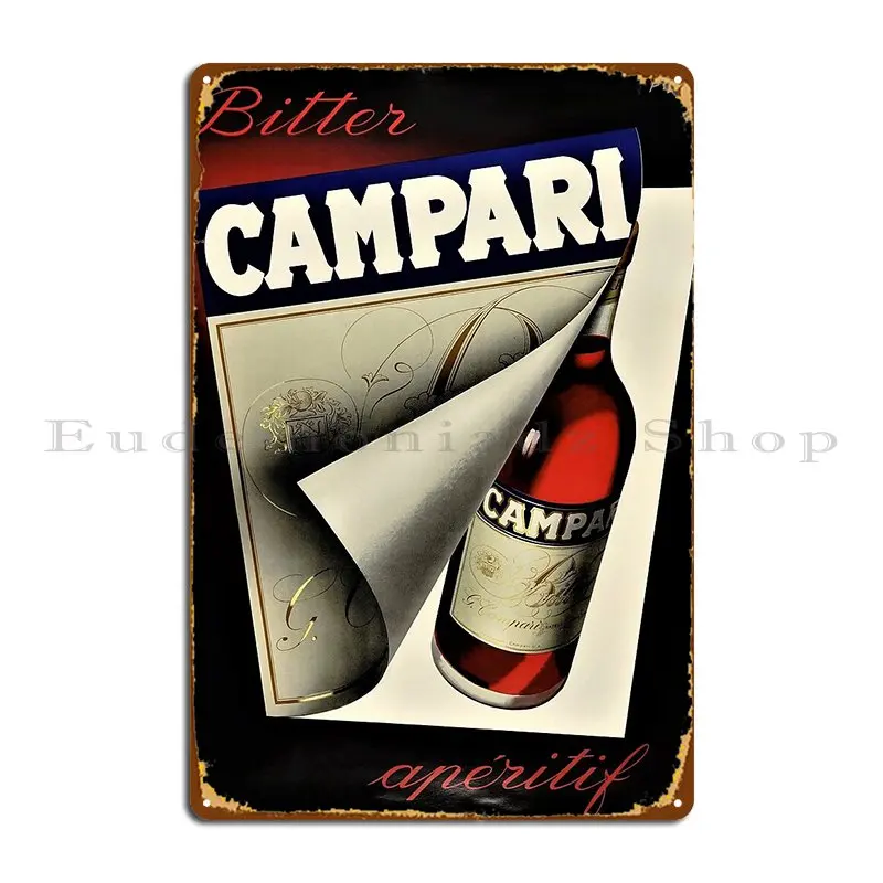 L Aperitivo Classoc Bitter Campari S Retro Revival letrero de Metal Mural de pared hierro cine Mural pared cueva cartel de estaño cartel