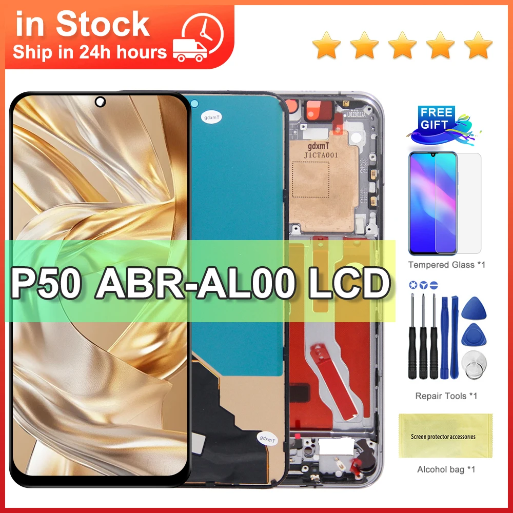 

6.5" For Huawei P50 Screen Replacement LCD Display ABR-AL00 ABR-LX9 Touch Digital with Frame - New
