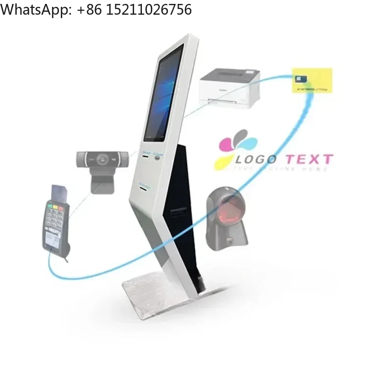 WIFI Touch Screen ATM Kiosk Machine A4 Printer/ID Card Reader/ Payment Terminal Kiosk