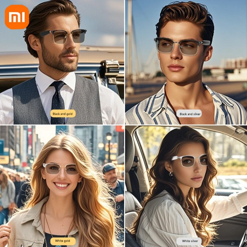 Xiaomi AI النظارات الذكية HD كاميرا الدردشة GPT بلوتوث دعوة صوت مساعد التحكم الملاحة مقاوم للماء نظارات رياضية ذكية جديدة