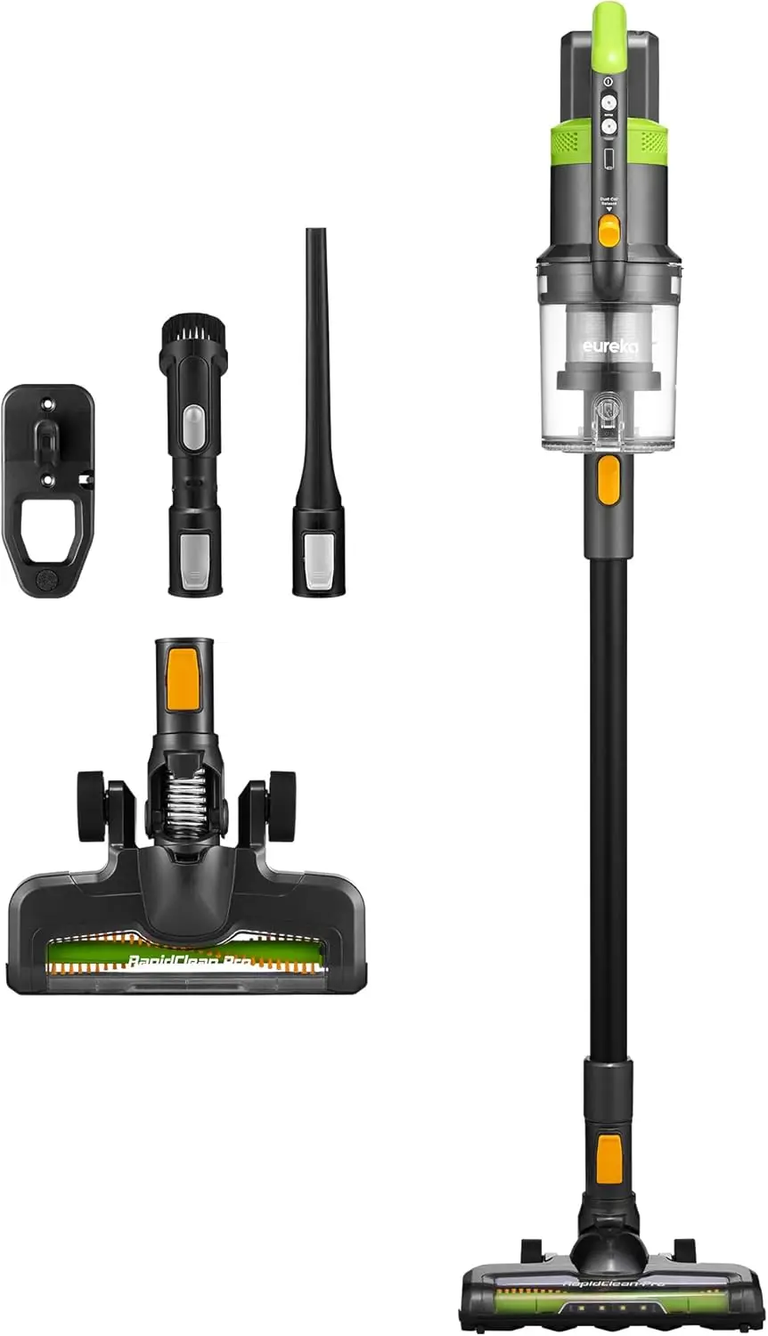 

Cordless Vacuum Cleaner for Hard Floors, 40Min Runtime, 3 Power Modes, LED Headlight, Lightweight Stick & Handheld Vac