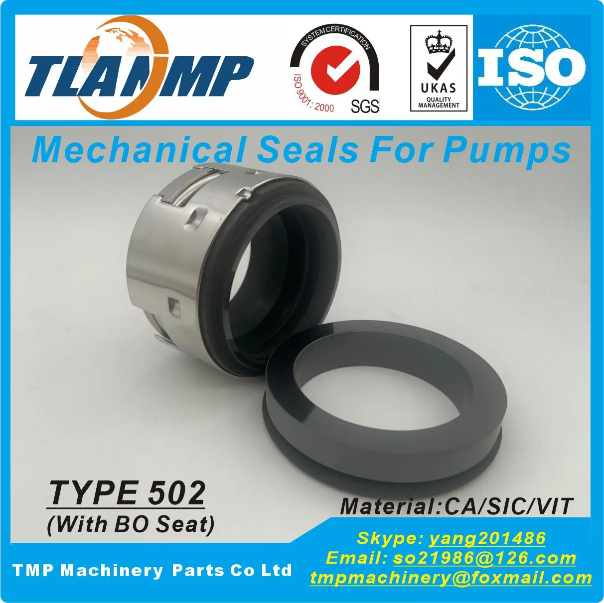 502-25 , 0250/502 Mechanical Seals (Material:Carbon/SiC/VIT, Carbon/Ceramic/NBR) |Type 502 Elastomer Bellow Pump Seals