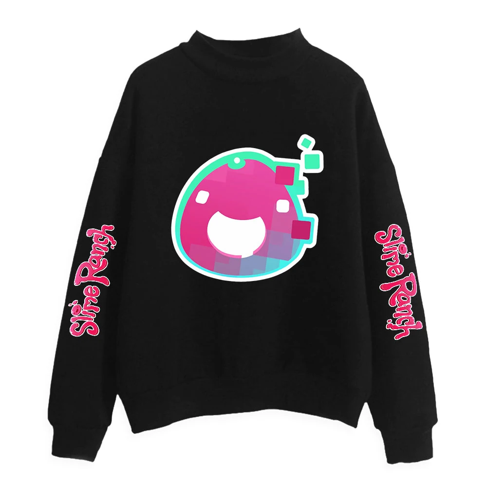 

New Creative Slime Rancher Sweatshirts Women Kawaii Turtleneck Sweatshirt Women Men Outwear Harajuku Streetwear Kids Anime tops