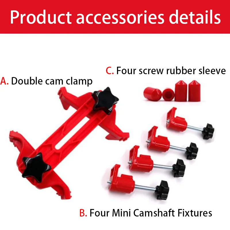 Car Camshaft Fixing Tool, Timing Belt Replacement Locking Engine Tool Car Repair Tool Car Repair Combo Set