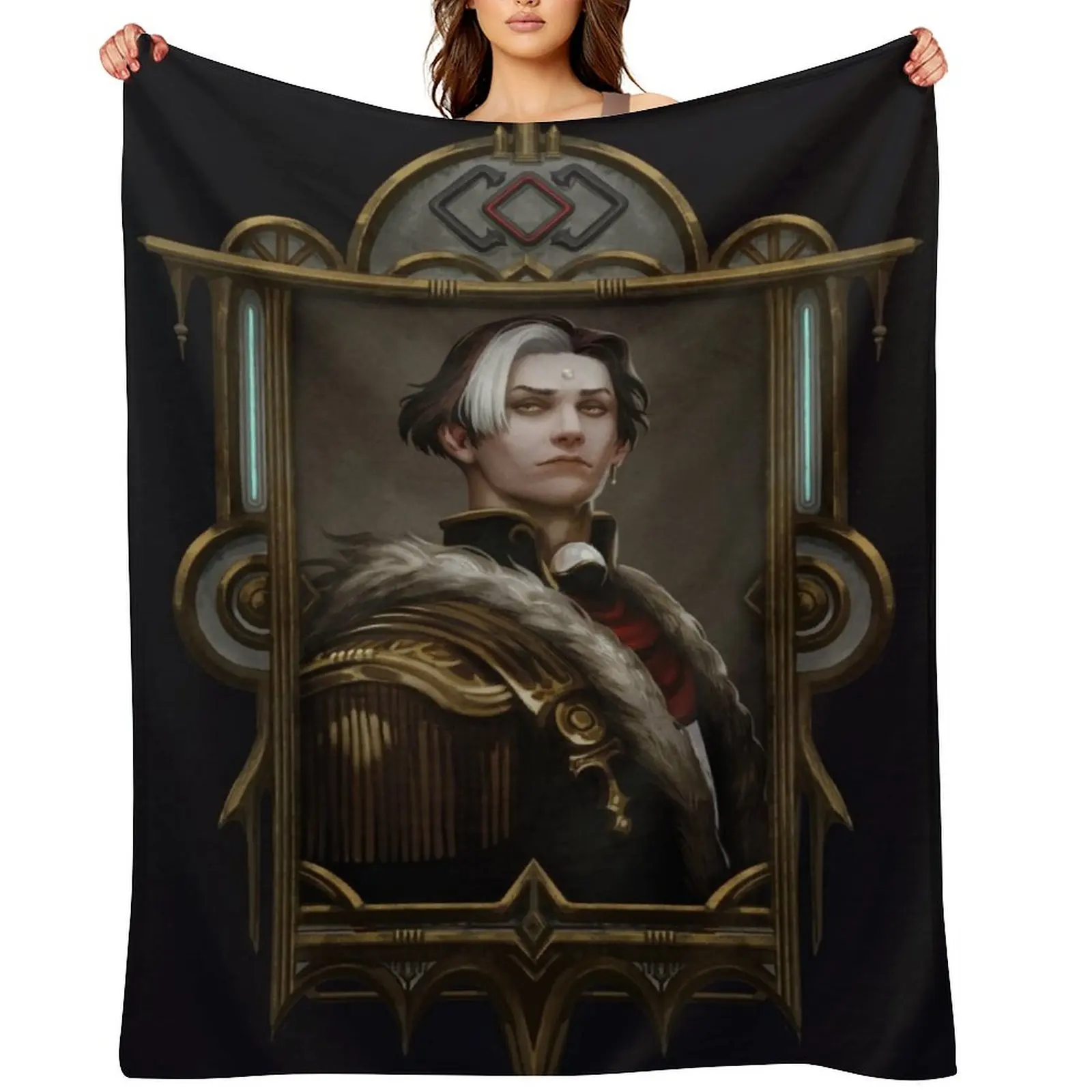 

Solus zos Galvus framed portrait Throw Blanket For Baby Luxury Thicken Loose Flannel Fabric Blankets