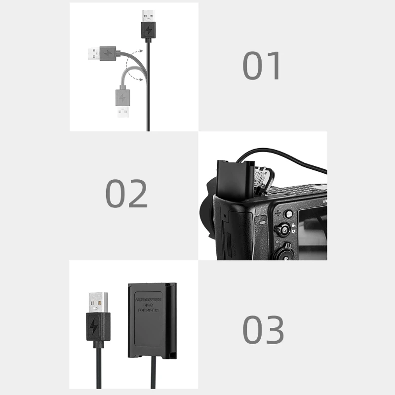 ZV1 AS100V DSC-WX500 RX100M5 カメラモデル用 USB ダミーバッテリー は継続的な電源供給を提供します