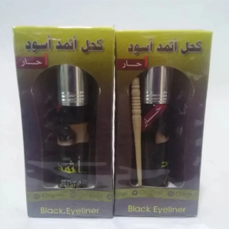 Arabski naturalny czarny Surma Kohl Kajal w proszku w sztyfcie zwiększa światło wzrastania rzęs Smoky Eye makijaż tradycyjne narzędzia 1 sztuk