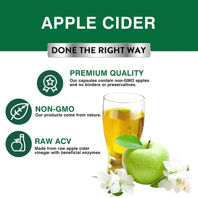 خل التفاح - حرق الدهون، مثبط الشهية، التمثيل الغذائي، إزالة السموم والتطهير، إدارة الوزن