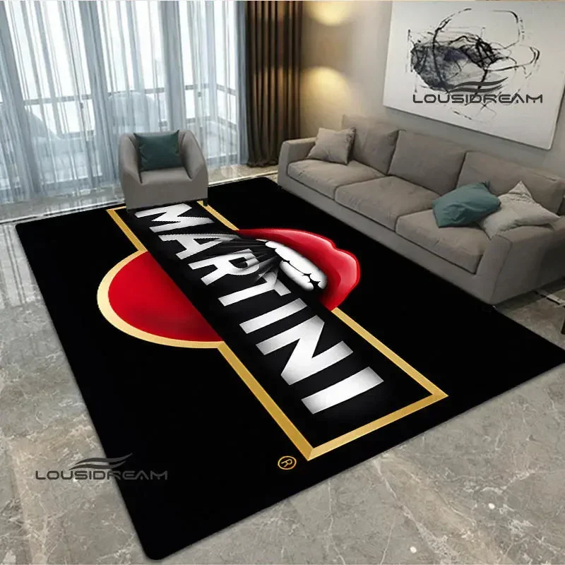 Martini logo print carpet  living room bedroom carpet non-slip doormat photography props kawaii rug bedroom decor birthday gift