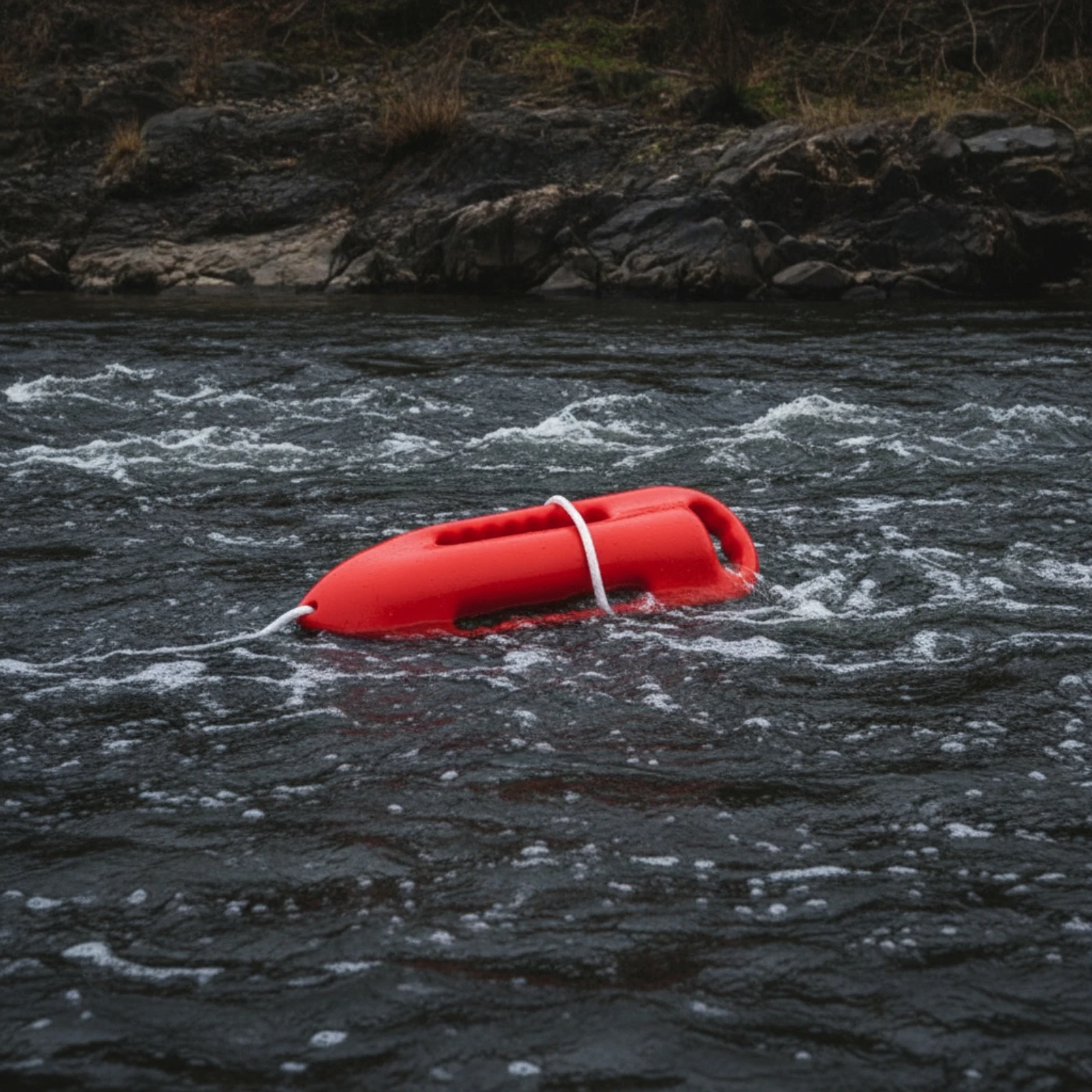 Torpedo Buoy Buoyant Rescue Buoy with Rope Lightweight Adjustable for Lifeguards, Beaches, Swimming Pools