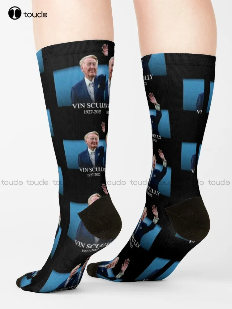 Vin Scully Socks Cool Socks For Men 360° Digital Print Custom Gift Christmas New Year Gift Creative Funny Socks Halloween New