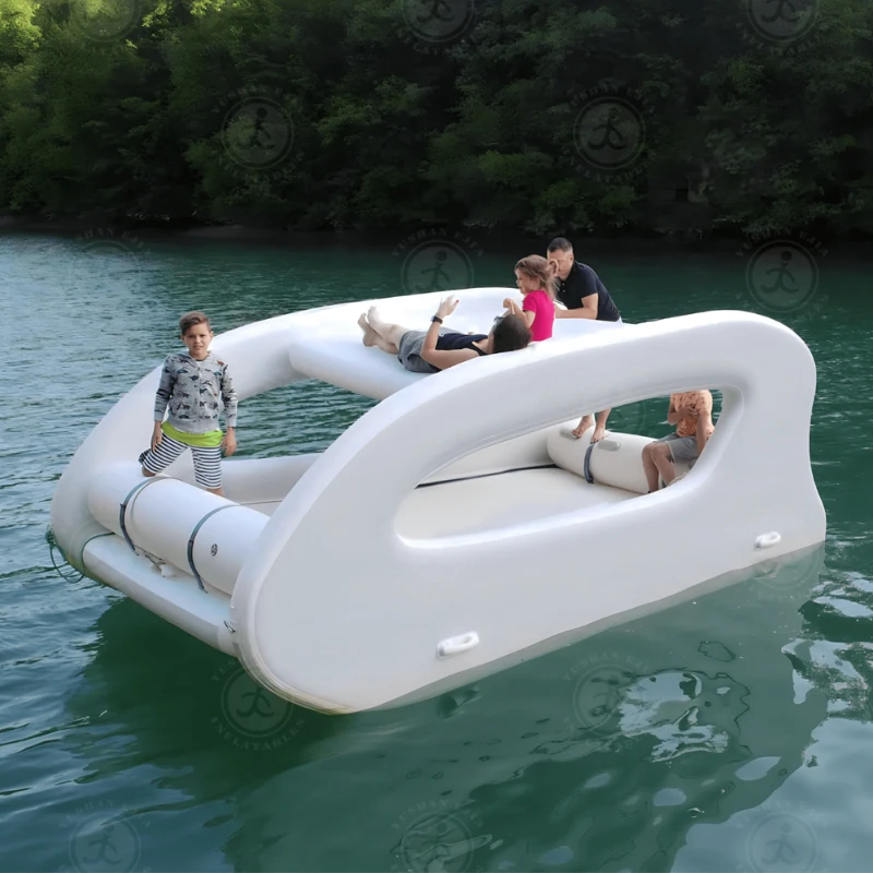 

4.5m Electric The Sun-powered Fun Powered Catamaran Cruising Pontoon Foldable Inflatable Solar House Boat