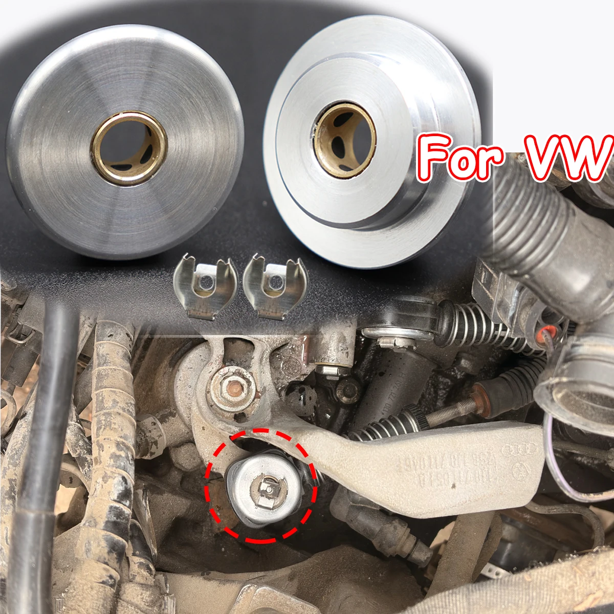 

8MM/10MM Aluminum Alloy Upgrade Manual Gear Shift Cable Pivot W/ Lock Washer Clip Replacement Kit For VW CC B7 EOS 1F Jetta 1K