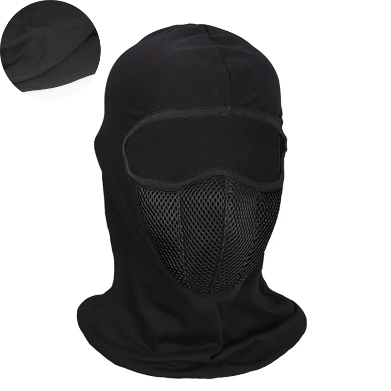 Breathable Balaclava รถจักรยานยนต์ Seluruh Wajah หน้ากาก Skullies หมวก Motocross มอเตอร์ไซค์หมวกนิรภัย Moto ขี่คอ Face Hood Moto หน้ากาก