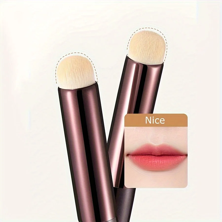 4pcs Round Lip Brushes - Multi-purpose Concealer and Lipstick Blending Brush, Brushless Applicator, Portable Beauty Tool