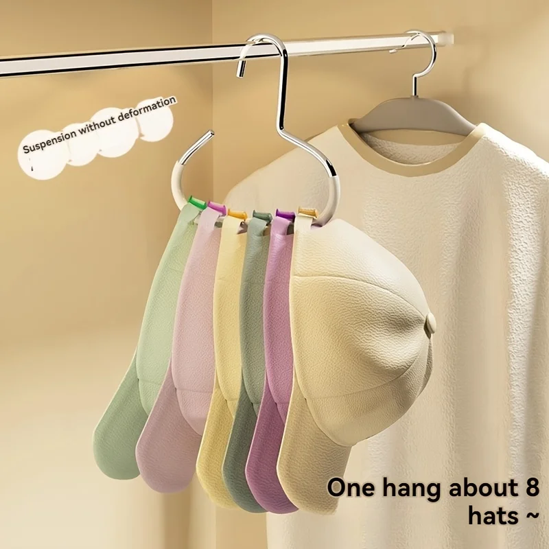 New Hat Hanger, Hat Storage Artifact, Multifunctional Hanging Hat Display Rack, No Trace, No Hook Needed