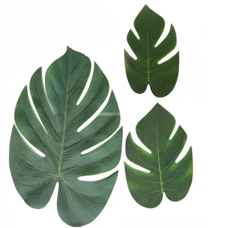 أوراق نخيل استوائية اصطناعية زينة سفاري غابة حفلة هاواي لواو ديكور منزلي طاولة زفاف لوازم أعياد ميلاد - 4