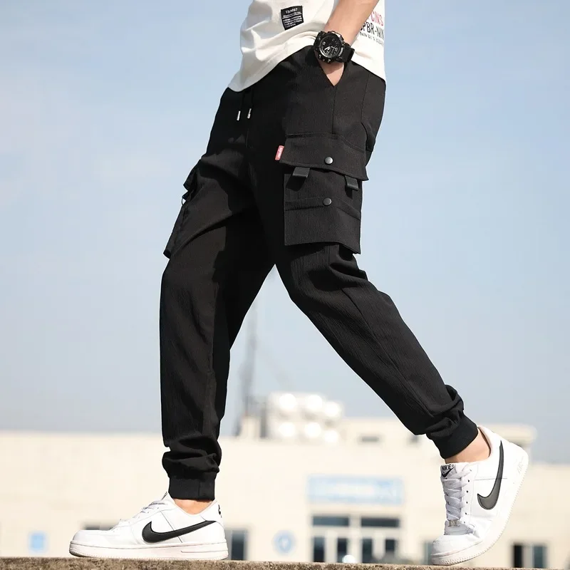 2025 New men work pants, tactical pants, workwear, multi pocket casual training pants, jogging and hiking casual pants