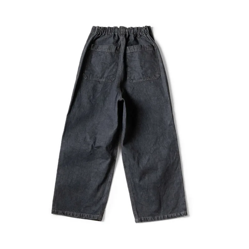 HKSH Spring Autumn New Men Tide Chic Ins Dark Japanese Casual Denim Pants Drawstring Large Pockets Luxury Vintange Jeans HK27931