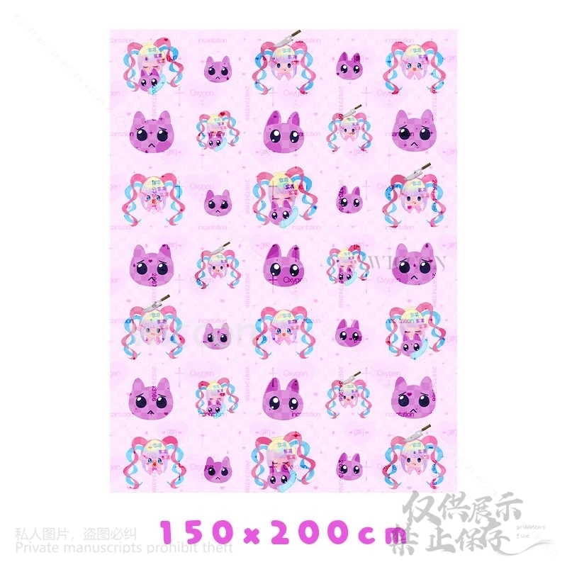 أنيمي كانجيل تأثيري لعبة المحتاجة فتاة جرعة زائدة لطيف المرجان بطانية قطيفة موضة الكرتون لينة مطبوعة هدايا الهالوين حسب الطلب