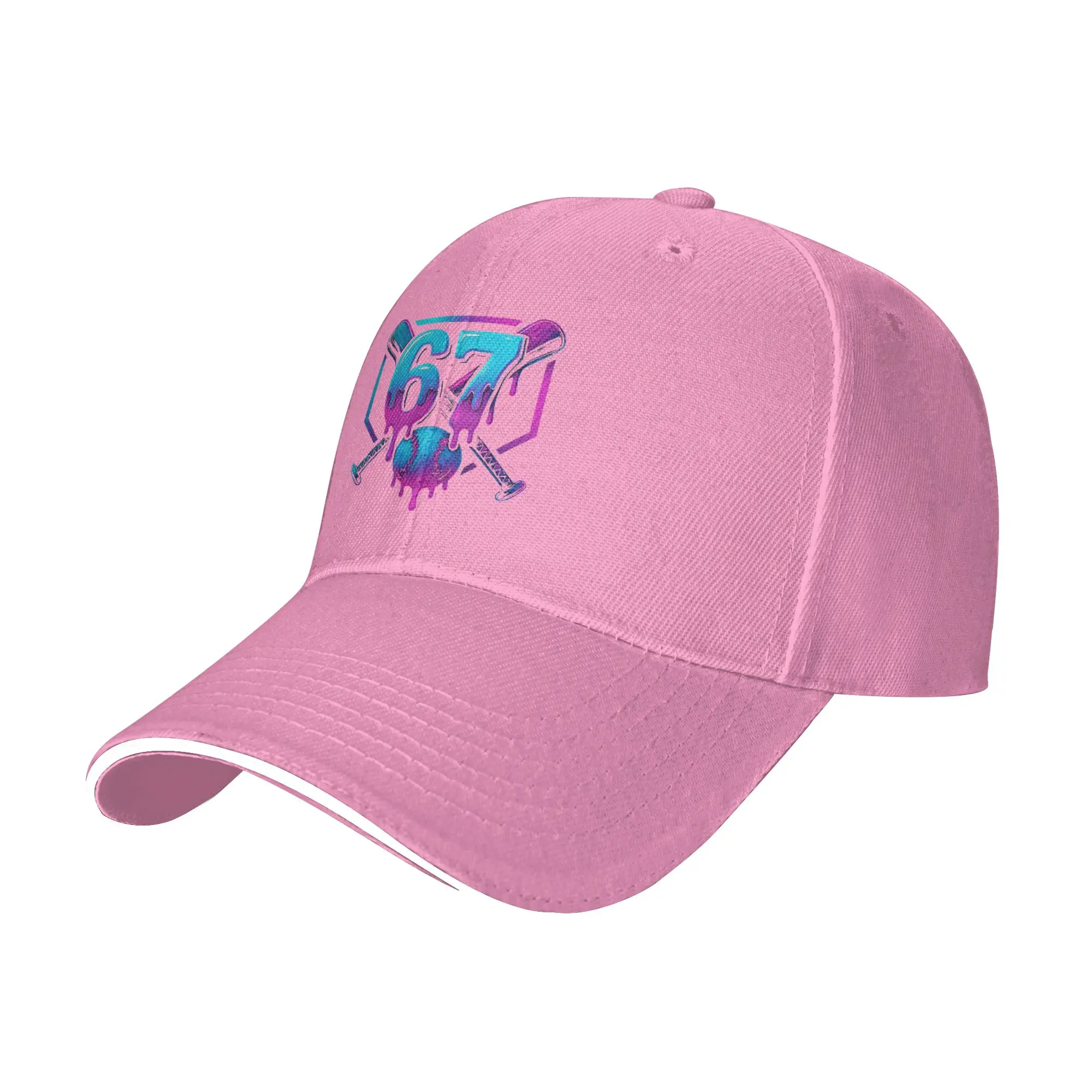 Six Seven Baseball Ice Cream Drip Cool 67 Gen Alpha Slang Baseball Caps Sandwich Hats Men Women Adjustable Sun Hat Outdoor