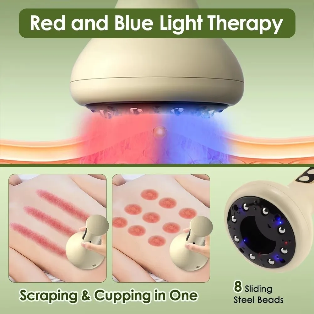 9 Levels Smart Cupping Massage Machine Red Light Heating Jars Body Cellulite Scraping Massage Artifact Vacuum Suction Cup