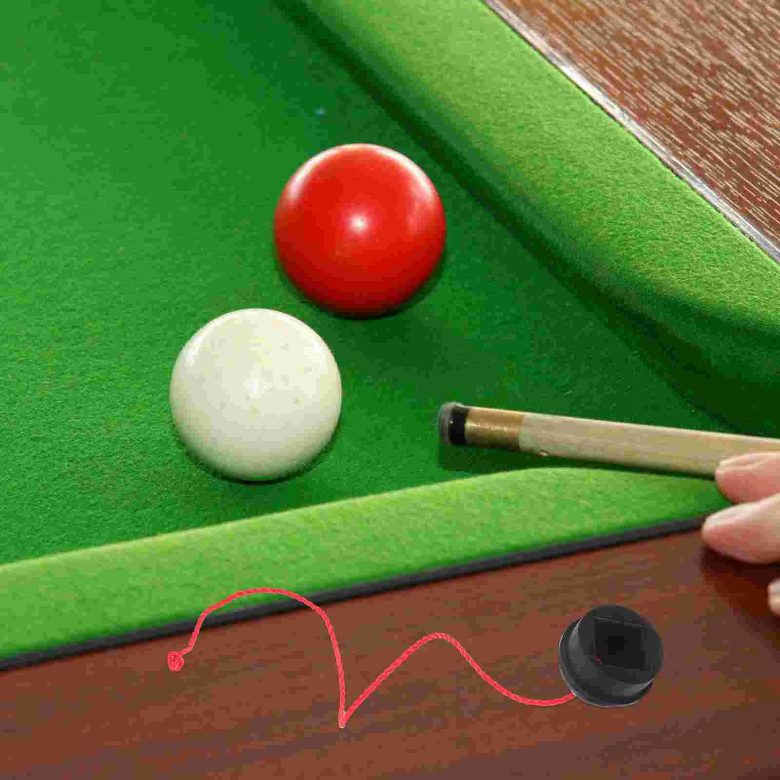 Ergonomische zwembadhouder Gereedschap Zwarte rubberen dop Snookerkrijt Beschermende doos Schokabsorberend Valbestendig Past op standaard