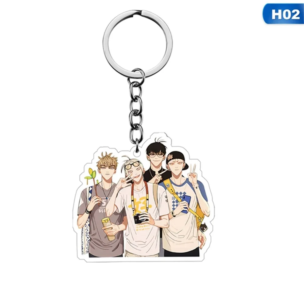 Anime 19 Days Acrylic Figure 6CM Keychain Youth Key Holder Cartoon Old Xian Hetian Jian Yi Pendent Key Chain Bag Charm Fans Gift