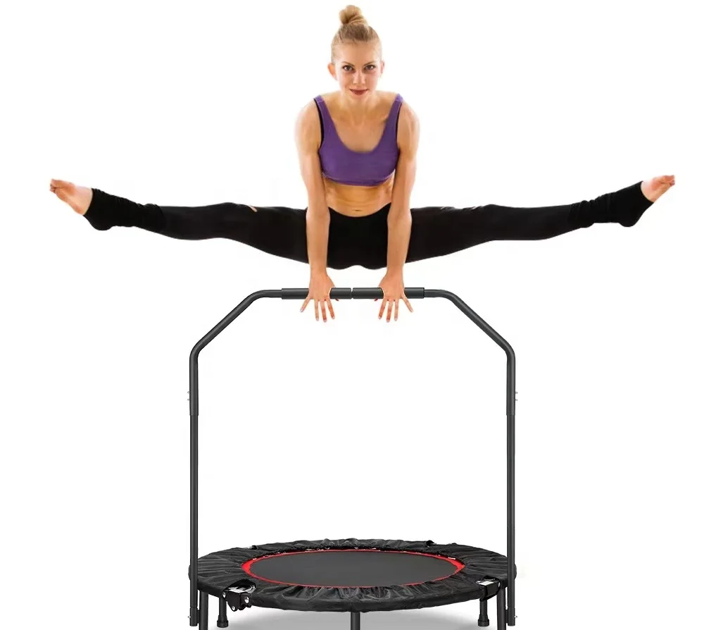 40-inch Fitness Trampoline Indoor Diameter 1 Meter for Adults and Children Elastic Rope Round Silent Trampoline Without Armrests