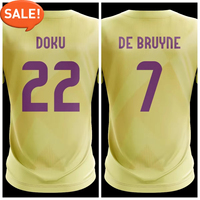 2526 men's and women's football jersey and quick-drying sports T-shirt. men clothing 2025 Summer new 3D printed Belgium-Wales