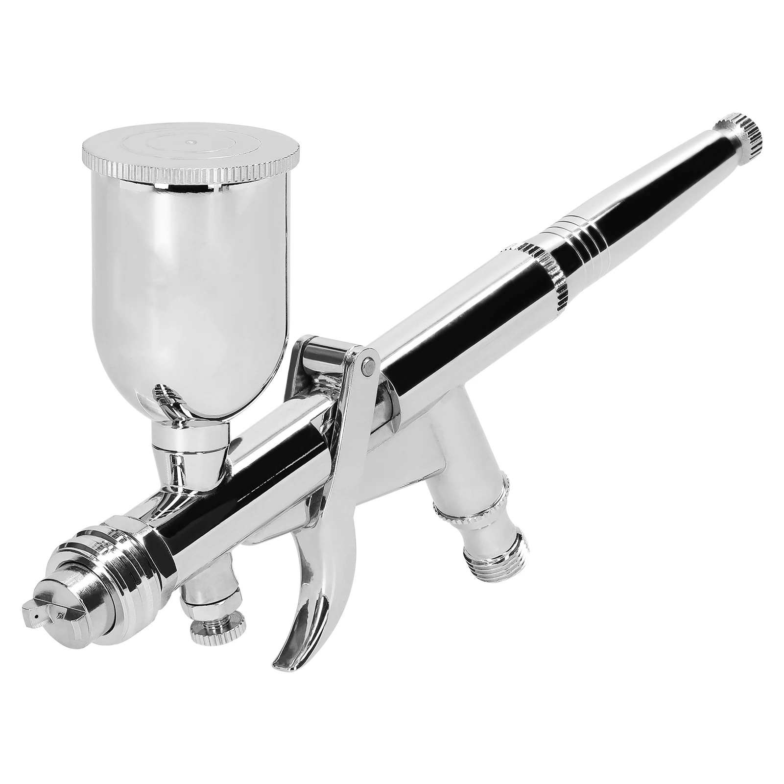 ピストルグリップエアブラシキット 0.5mm ファンキャップ付き 15CC 液体カップ 車モデルDIY塗装メイクアップネイルアートケーキ用高効率