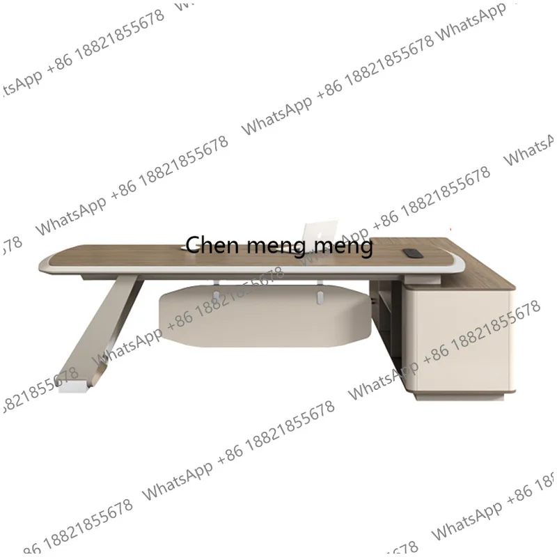Boss desk, chairperson's office set, large class desk single person, computer desk light luxury