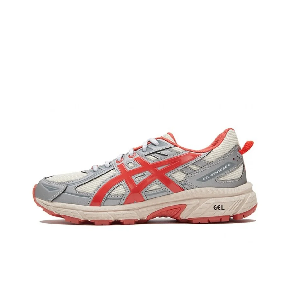 ASICS Gel Venture 6 Casual Shoes Women's Low Top Gray/Red/White/Beige 1202A263-200
