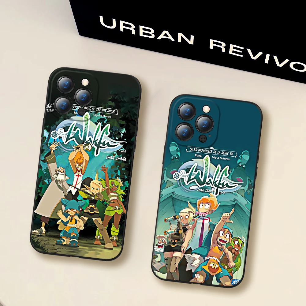 For IPhone14 Funny W-wakfu Game Cartoon Phone Case for IPhone 11 12 13 14 Pro XR XS MAX 14 Plus SE 13 Pro Iphone Black Covers