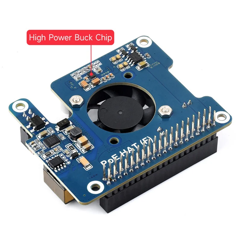 Raspberry Pi 5 Poe HAT Power Over Ethernet 802.3Af Moudle dla Pi5-[A51I]