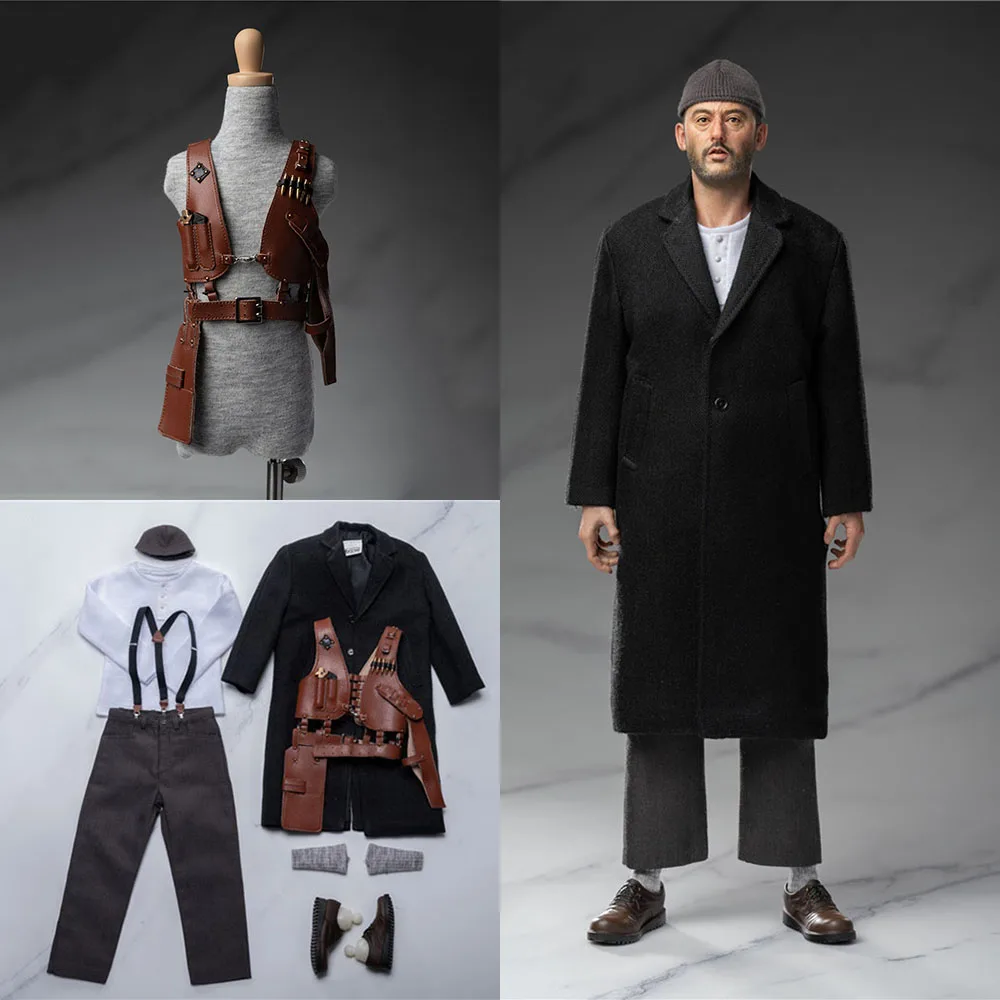 

TOPO TP004 1/6 Scale Men's Figure Accessory Leon Jean Reno Clothes Suit Shoes Model for 12 inches Solider Action Figure