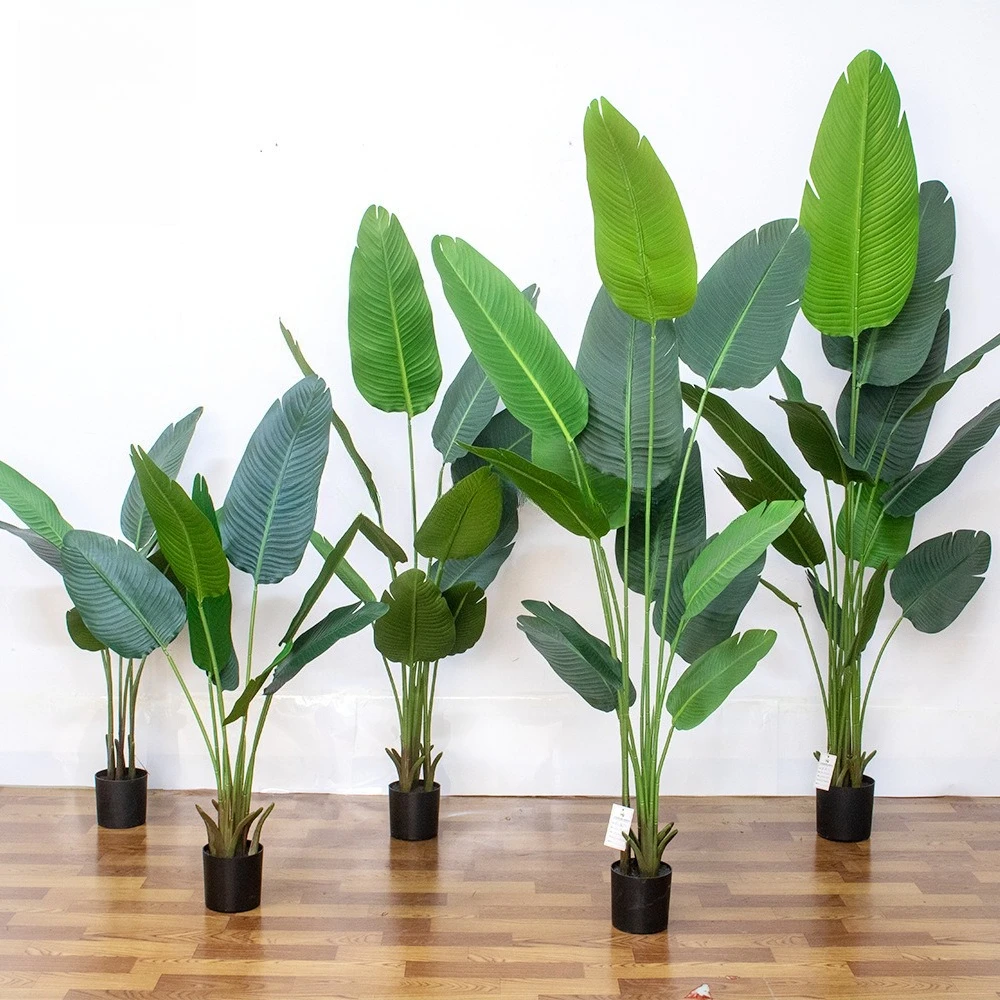 

Simulation tree traveler banana potted plant new simulation plant bird of paradise large leaf simulation green plant